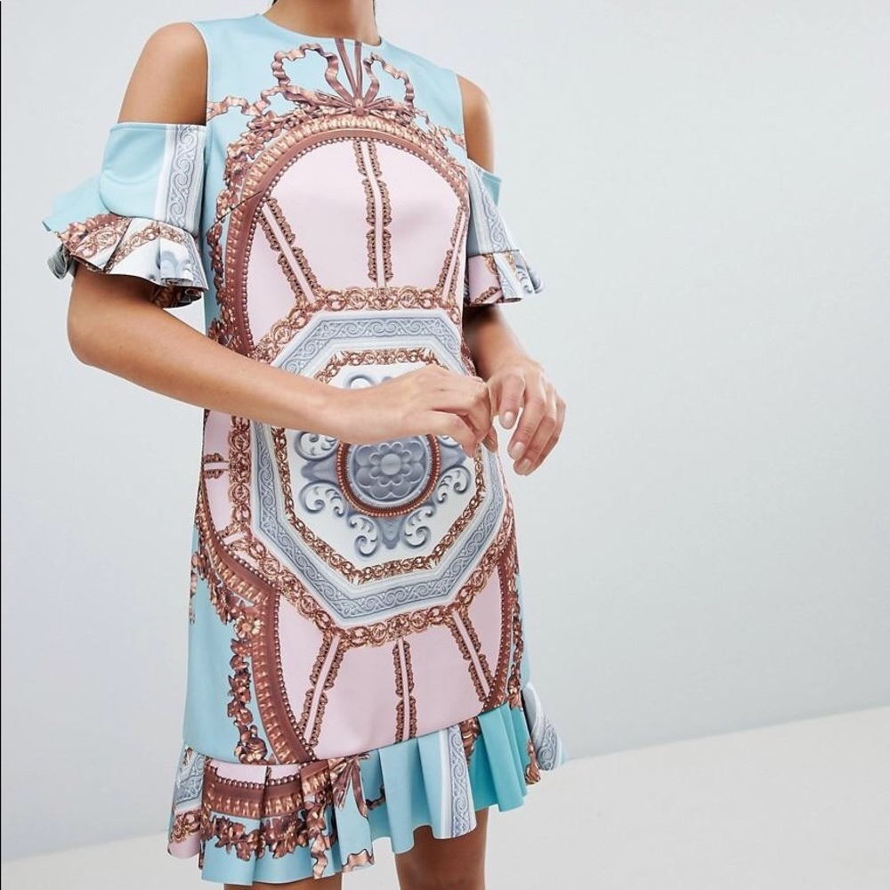 Ted Baker Norahe Versailles Cold Shoulder Dress